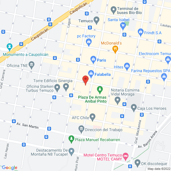 Map of Arrayán Propiedades