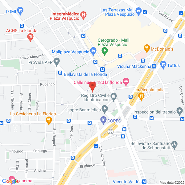 Map of Araucaria Consulta Médica