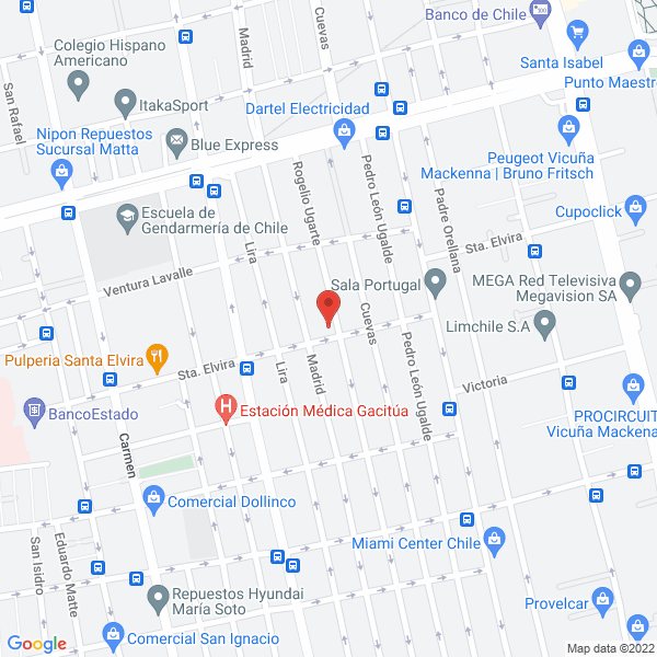 Map of A.A. Santa Marta