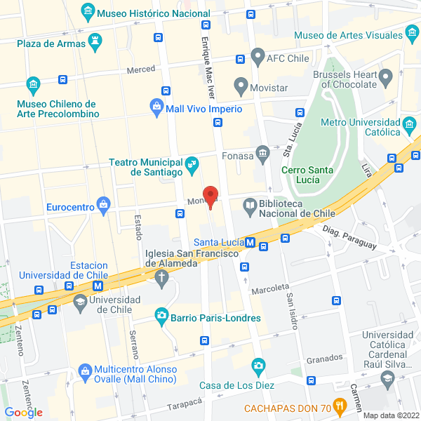 Map of Asesorías Contables Tributarias y Previsionales Limitada