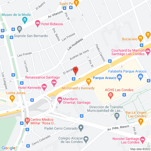 Map of Apart Hotel Suites Vitacura