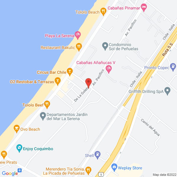 Map of Apart Hotel La Goleta