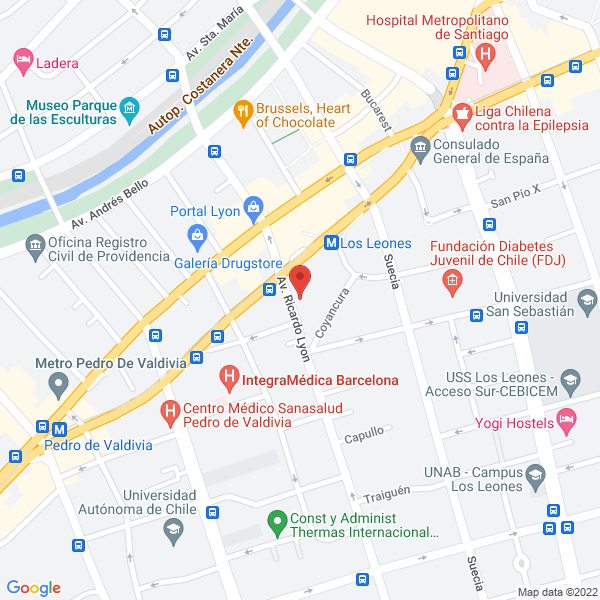 Map of Agencia Avisos y Suscripciones El Mercurio