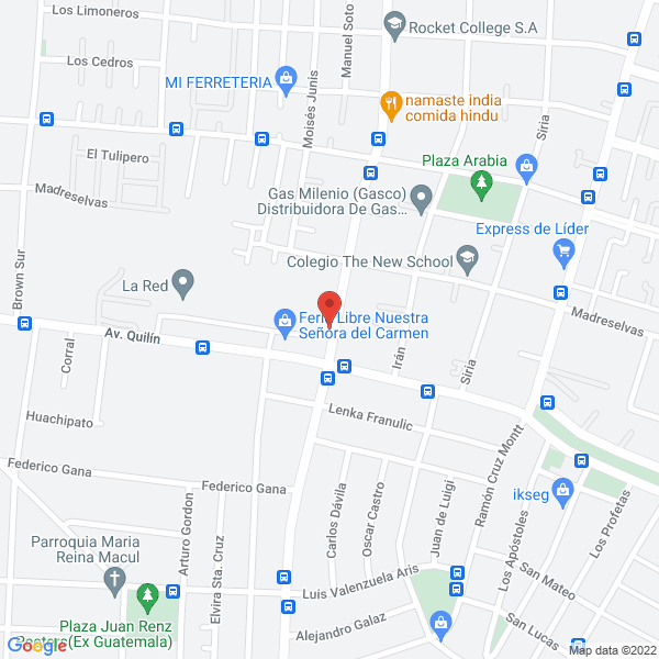 Map of Arriendo Vajilla Sergio Vega