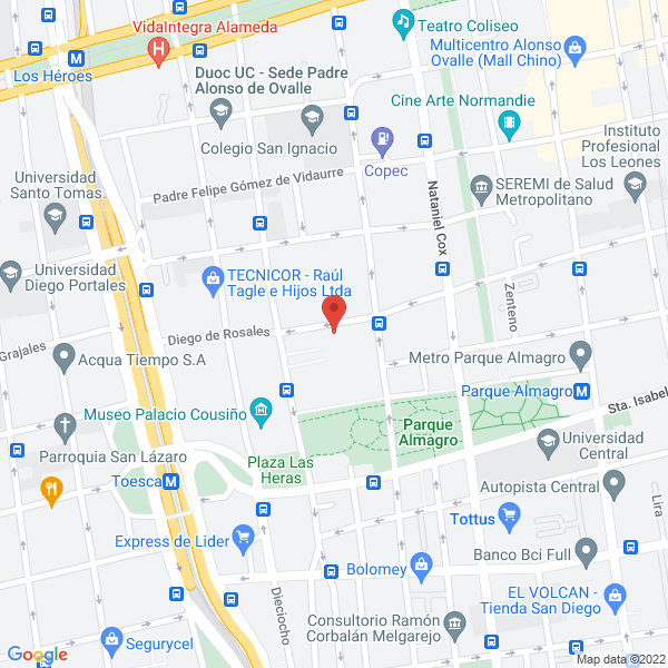 Map of Asfaltocolor