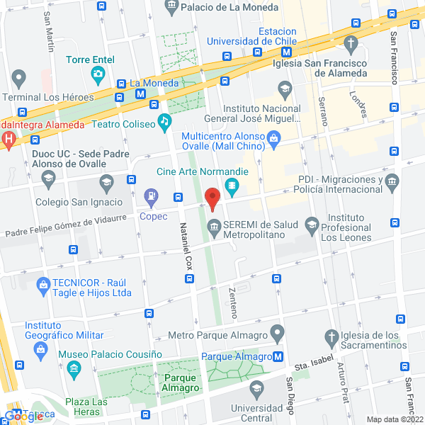 Map of Atenas Propiedades