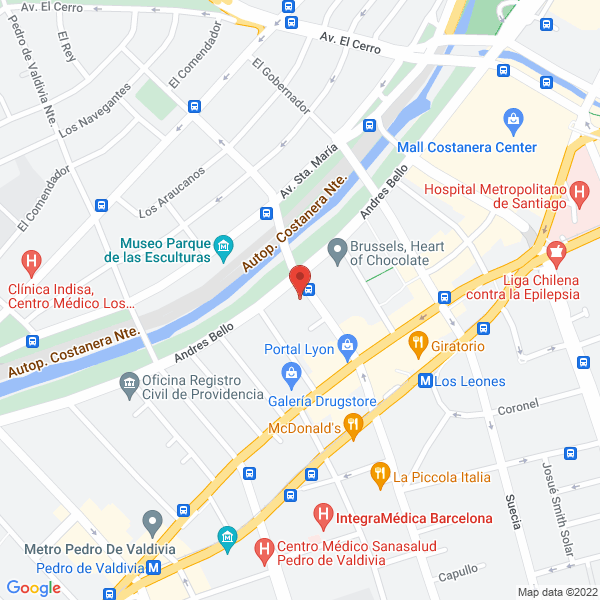 Map of Alto Lyon en Santiago