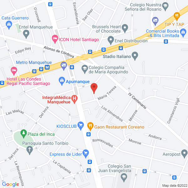 Map of Arqueros Instituto Odontológico
