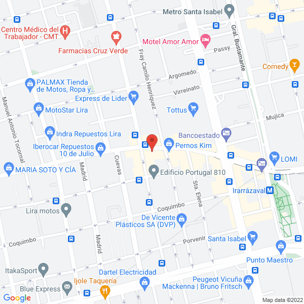 Map of Arriendos PV Herramientas y Maquinaria