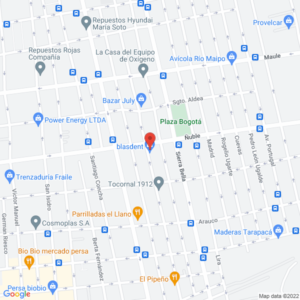 Map of Arriagada Donoso, Nestor Francisco