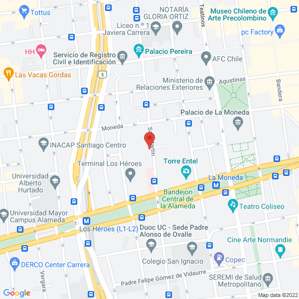 Map of Administraciones y Servicios Señal Parking Limitada