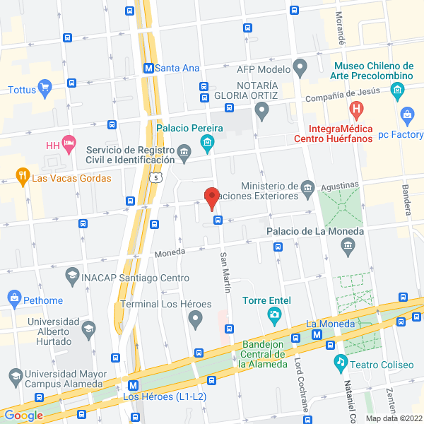 Map of Agencia De Aduanas Jaime Urbina y Cía Ltda.