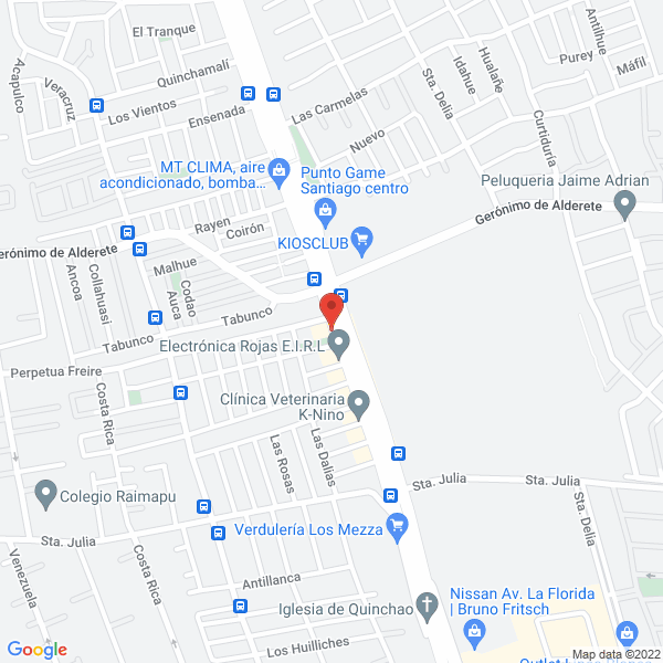 Map of Arriendo de Vajilla Tobalaba