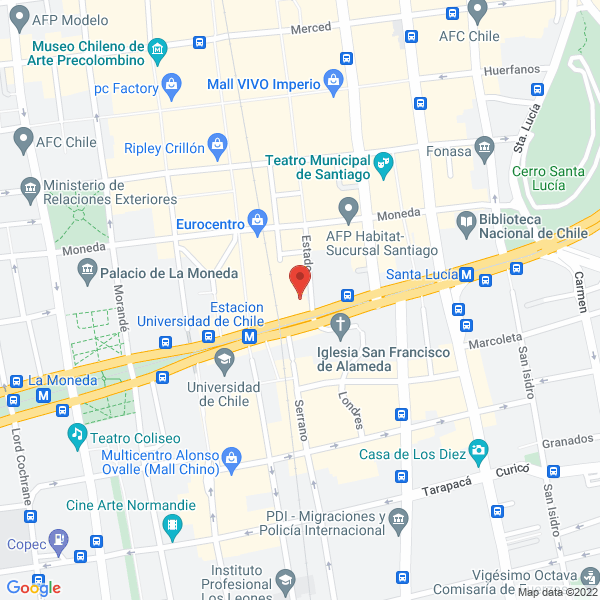 Map of Adelgace.cl