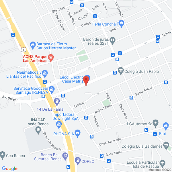 Map of Autochoc el Mall del Auto Chocado