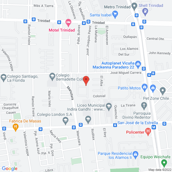 Map of Acenta Ltda. Cobertizos De Madera