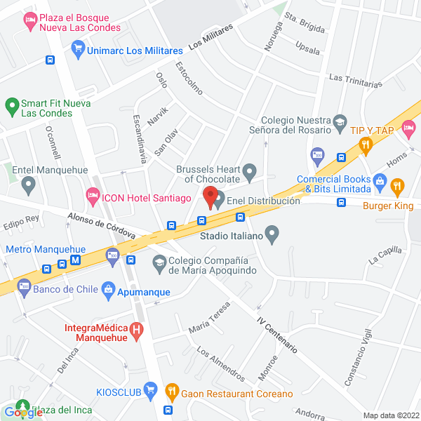 Map of Apoquindo Clínica Ortodoncia