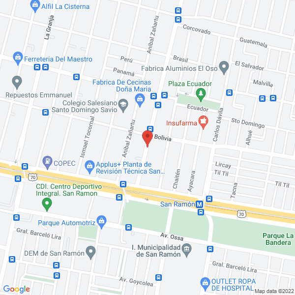 Map of Alcantarillados Chile