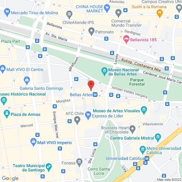 Map of Apart Boutique Bellas Artes