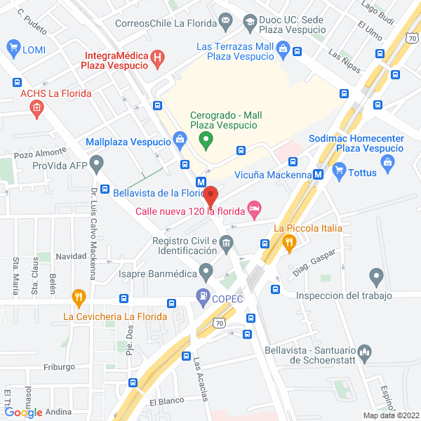 Map of Asesorias y Consultorias Limitada