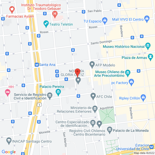 Map of Agencia Martinez Y Ravest Limitada