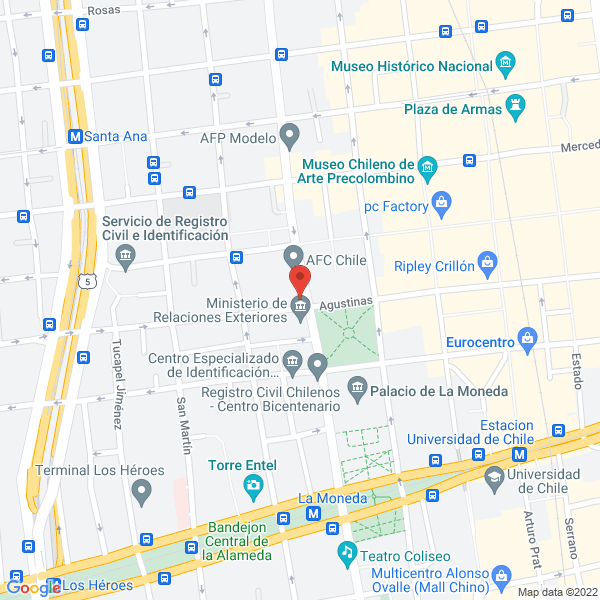 Map of Bice Corredores de Bolsa S.A.