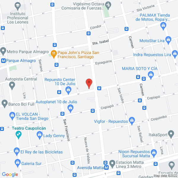 Map of Bombas Eléctricas de Bencina Jorge Venegas