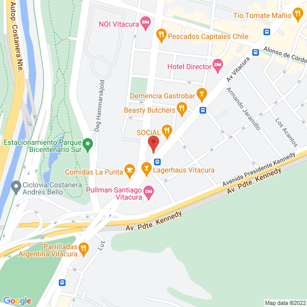 Map of Botillería y Rotisería Vitacura