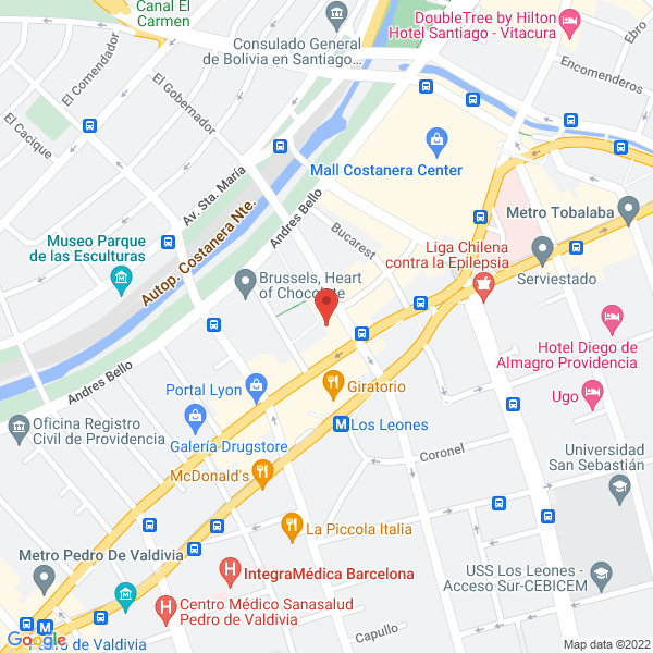 Map of Burbujas Club