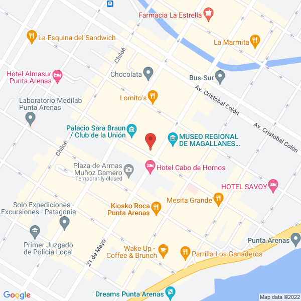 Map of Buses Vía Patagonia