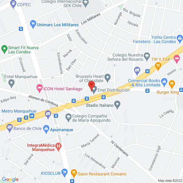 Map of Branner Chile