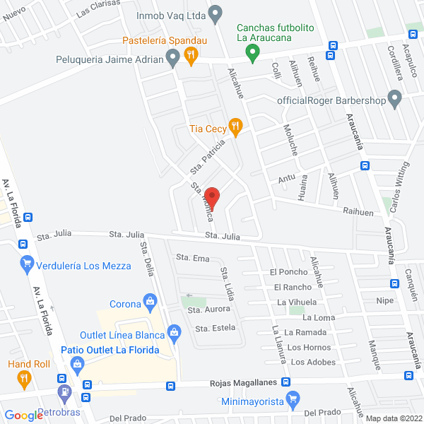 Map of Banquetería Dulce Tentación