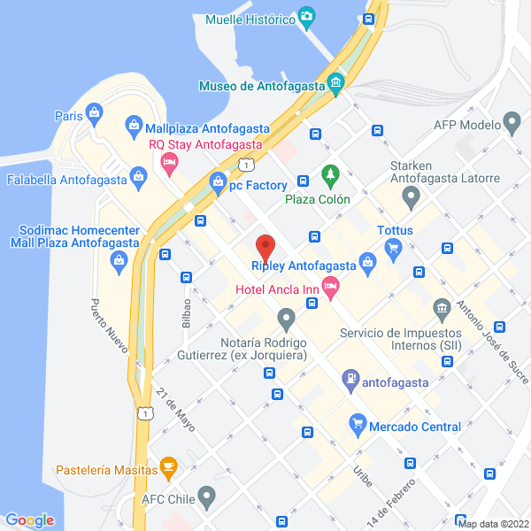 Map of Centro de Implantes Oseointegrados Dr.Sergio Retamales Rodríguez