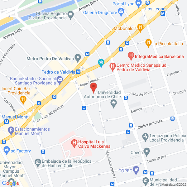 Map of Montealto Corredores de Seguros S.A.
