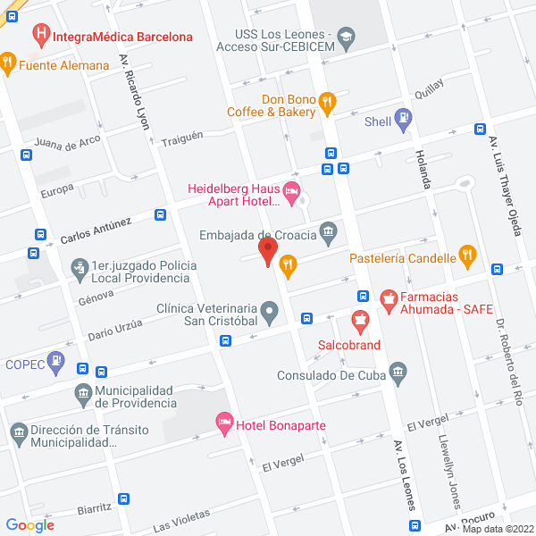 Map of Kinesiologia a Domicilio
