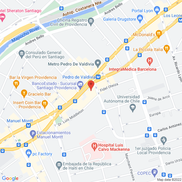 Map of Koscina Gutiérrez, Tanica Koscina