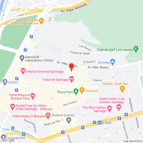 Map of Kangaroo Tours Chile