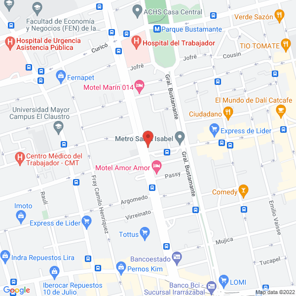 Map of La Toma Producciones