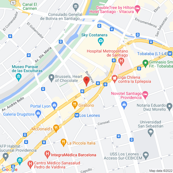 Map of Letreros Luminosos y Pendones Grez y Cía. Ltda.