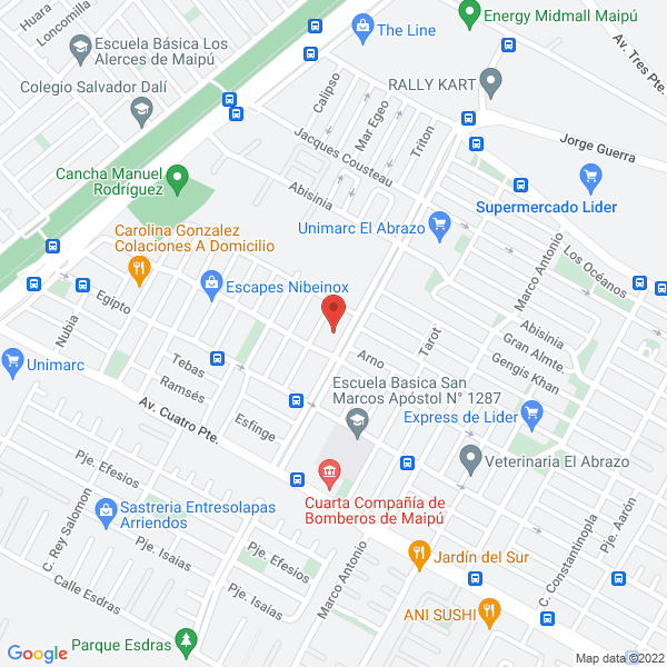 Map of Letreros Empavonados