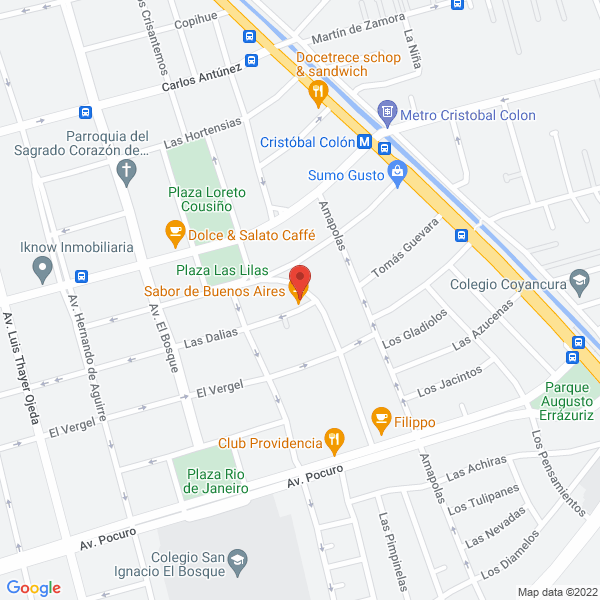 Map of La Menestra y Helados