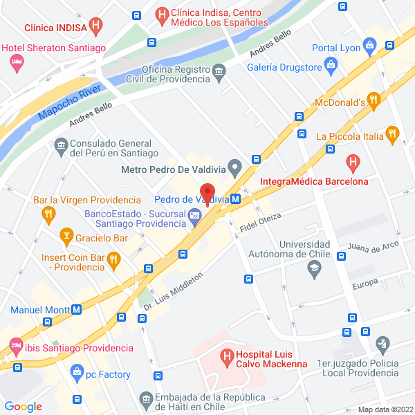 Map of Mc Afee Chile S.A.