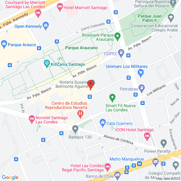 Map of M. Larraín Propiedades Ltda.