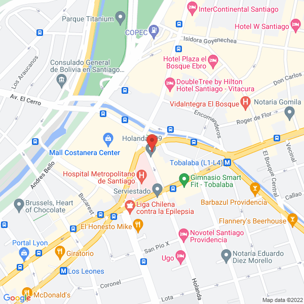 Map of Muñoz Pinochet, Claudia