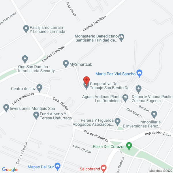 Map of Monasterio Benedictinos de las Condes