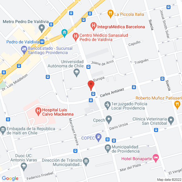 Map of Medicina Bicentenario Juan Ariel Zúñiga Segura