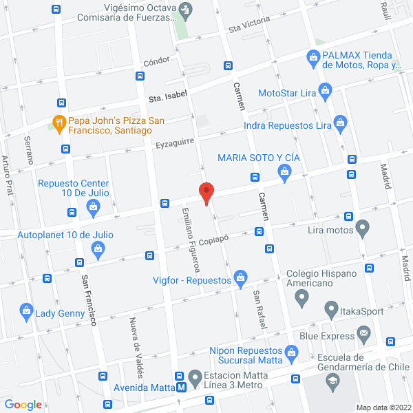 Map of Mazda Mesina Mauricio