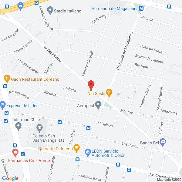 Map of Mecanix Automotriz Compra y Venta de Autos, Desabolladura y Pintura, Crédito Automotriz