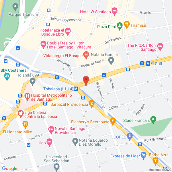 Map of Metropolis Propiedades Francisco Marcelo Granella Goich