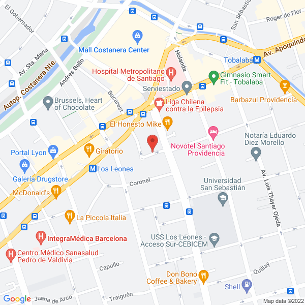 Map of Nacom Chile